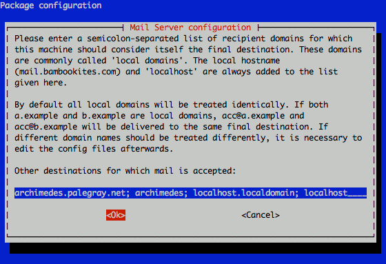 Exim4 mail destination configuration on Ubuntu 9.10 (Karmic). Exim4 mail destination configuration on Ubuntu 9.10 (Karmic).